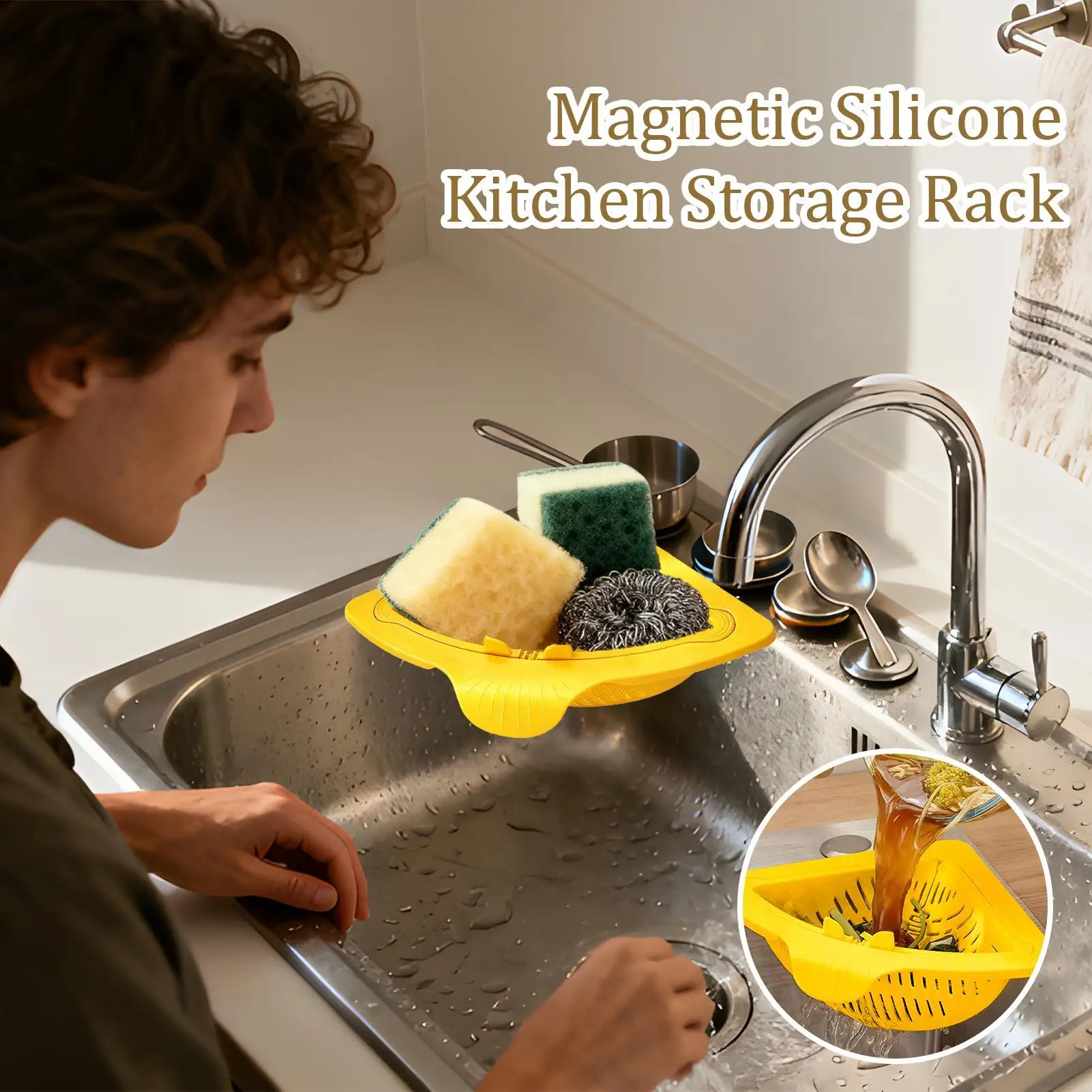 Sink Corner Basket Silicone Auto Dump Kitchen Storage Rack Sink Drain Strainer Basket For Trash Food Waste Leftovers Fruits
Sink Corner Basket Silicone Auto Dump Kitchen Storage Rack Sink Drain Strainer Basket For Trash Food Waste Leftovers Fruits