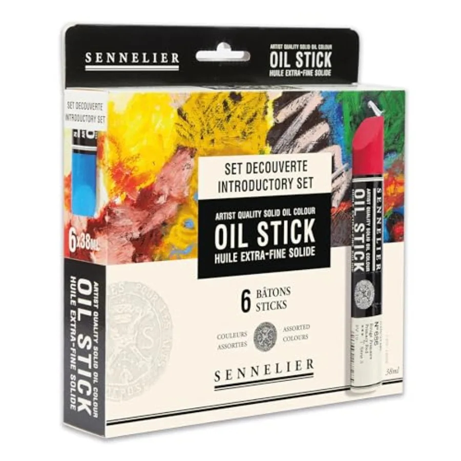 Oil Stick Set, Basic Introductory Colors, 6 Artist Quality Sticks, 38ml
Oil Stick Set, Basic Introductory Colors, 6 Artist Quality Sticks, 38ml