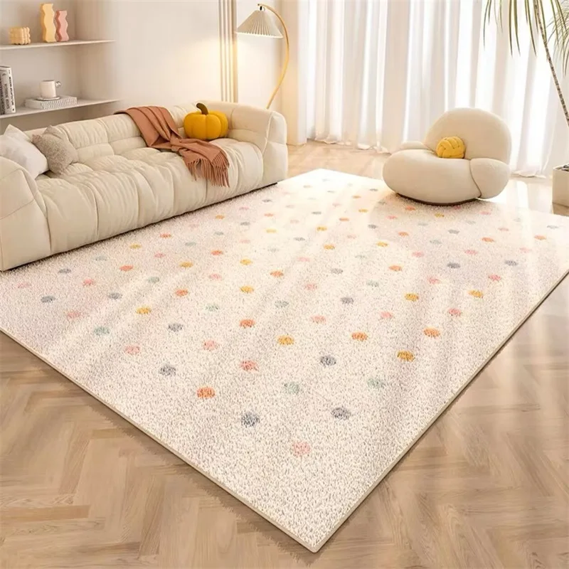 Cream Style Colored Dot Carpet For Living Room Soft Cute Rugs For Bedroom Nordic Deign Carpet Kids Room Baby Play Mat
Cream Style Colored Dot Carpet For Living Room Soft Cute Rugs For Bedroom Nordic Deign Carpet Kids Room Baby Play Mat