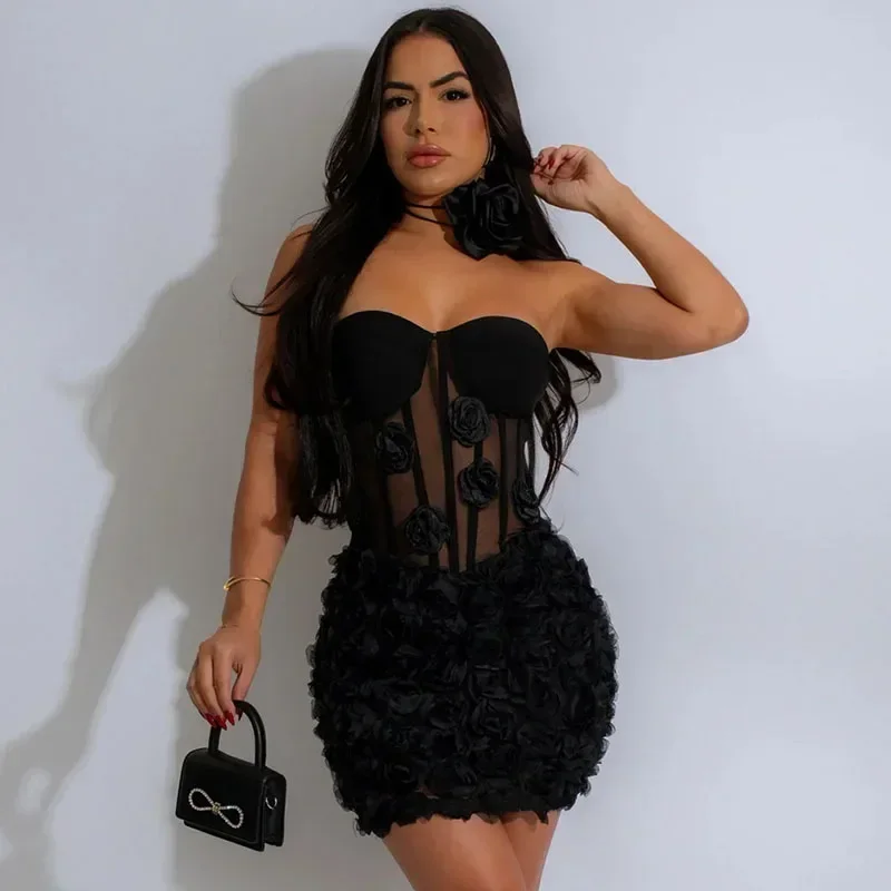 Elegant Appliques Off Shoulder Strapless Party Short Dresses for Women Birthday Nightclub Mesh Sheer Patchwork Bodycon Dress
Elegant Appliques Off Shoulder Strapless Party Short Dresses for Women Birthday Nightclub Mesh Sheer Patchwork Bodycon Dress