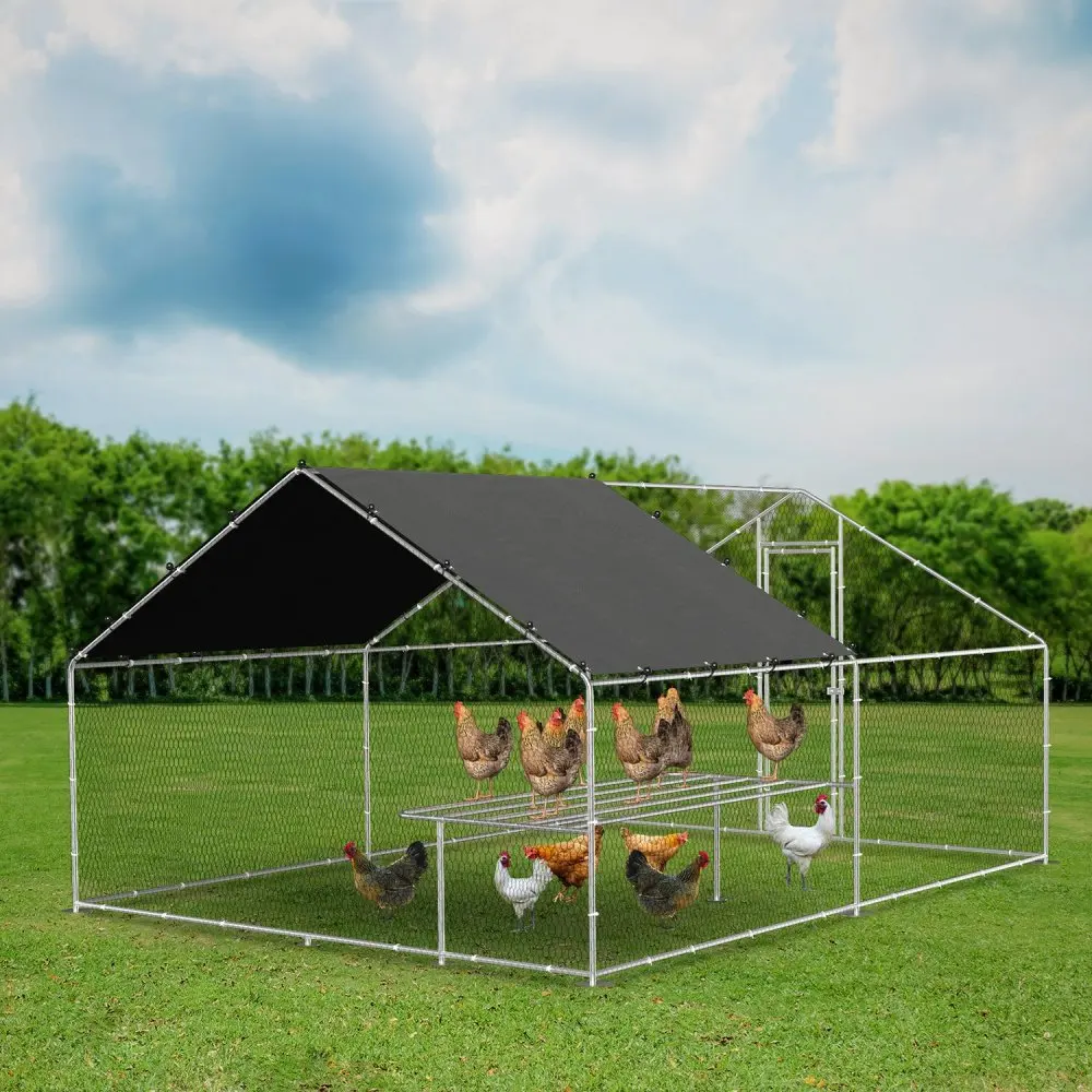 Outdoor Metal Chicken Coop Cage With Waterproof Cover Rest Platform Chicken House For Chicken Ducks Geese Rabbits Dogs
Outdoor Metal Chicken Coop Cage With Waterproof Cover Rest Platform Chicken House For Chicken Ducks Geese Rabbits Dogs