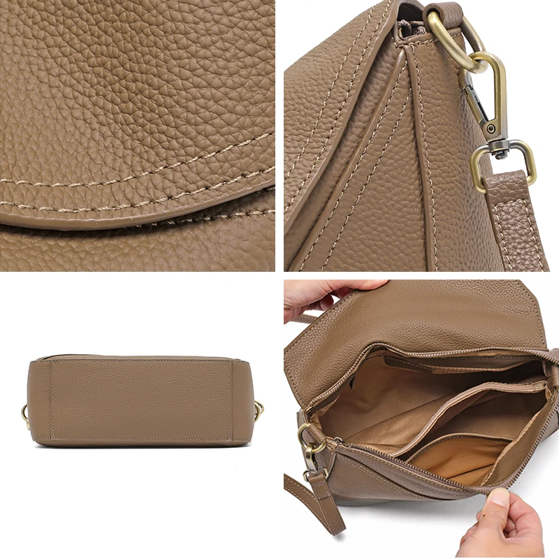 Women Cow Leather Portable Shoulder Bag Ladies Retro Soft Natural Cowhide Crossbody Bags Female Fashion Luxury Design Handbags
Women Cow Leather Portable Shoulder Bag Ladies Retro Soft Natural Cowhide Crossbody Bags Female Fashion Luxury Design Handbags