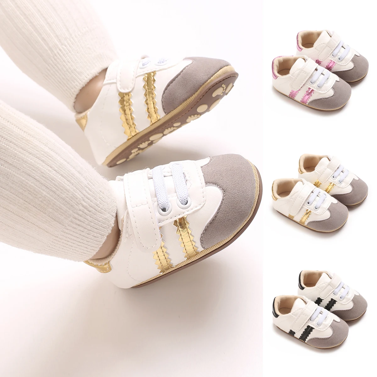Baby toddler shoes, baby boy step shoes, striped non-slip breathable soft soled casual toddler shoes
Baby toddler shoes, baby boy step shoes, striped non-slip breathable soft soled casual toddler shoes