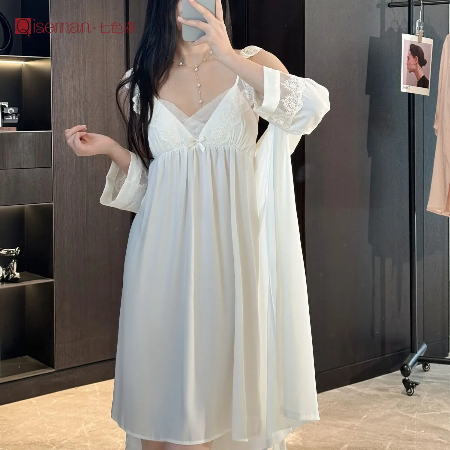 Twinset Women Robe Set Summer Kimono Bathrobe Gown Suit Lace Sleepwear Nightdress Loungewear Silky Satin Nightgown Home Clothing
Twinset Women Robe Set Summer Kimono Bathrobe Gown Suit Lace Sleepwear Nightdress Loungewear Silky Satin Nightgown Home Clothing