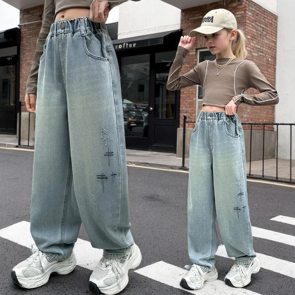 Girls lines straight wide-leg pants new product fashionable and versatile medium and large children slimming wide-leg pants ca
Girls lines straight wide-leg pants new product fashionable and versatile medium and large children slimming wide-leg pants ca