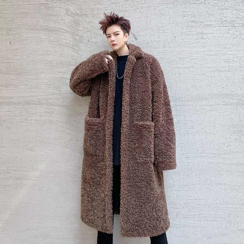 Long Coats Men Autumn Winter Women Lamb Cotton Thick Coat Stand Collar Solid Color Pockets Sleeves Over The Knee Jacket
Long Coats Men Autumn Winter Women Lamb Cotton Thick Coat Stand Collar Solid Color Pockets Sleeves Over The Knee Jacket