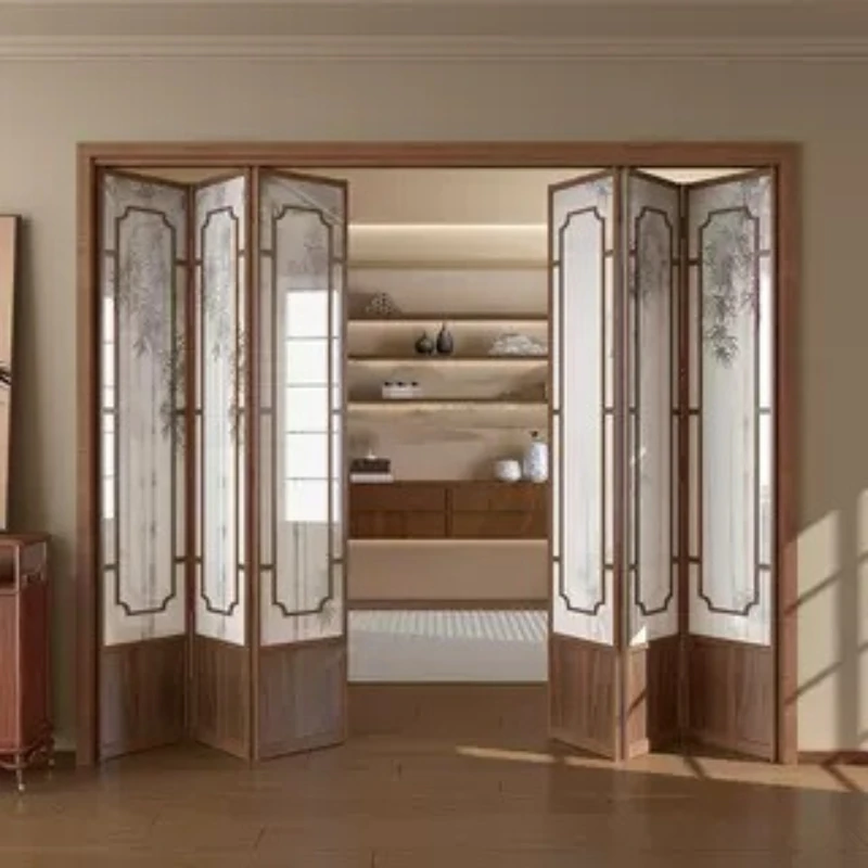 Walnut balcony folding sliding door kitchen living room tea room partition titanium magnesium aluminum sliding door
Walnut balcony folding sliding door kitchen living room tea room partition titanium magnesium aluminum sliding door