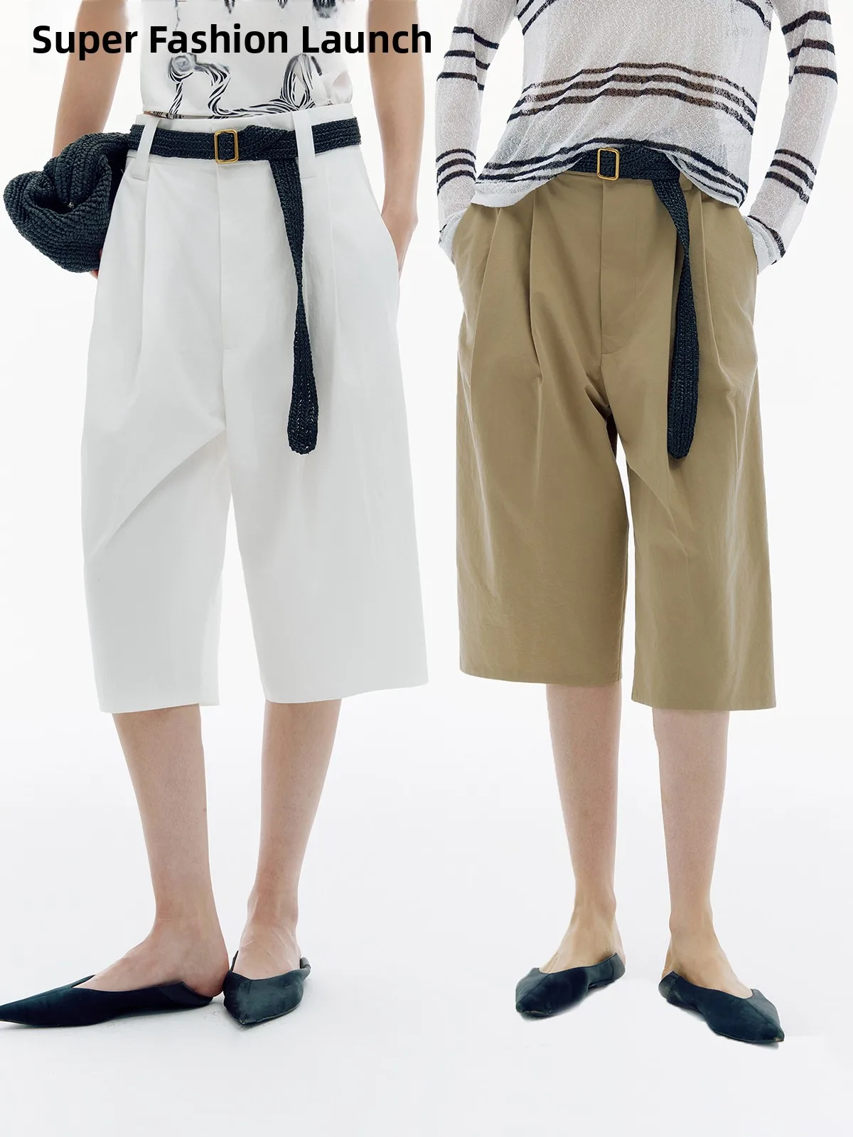 High Waist Straight Leg Cotton Casual Pants Simple Fold Design Commute Friendly Loose Fit Ladies Trousers by Dmon
High Waist Straight Leg Cotton Casual Pants Simple Fold Design Commute Friendly Loose Fit Ladies Trousers by Dmon