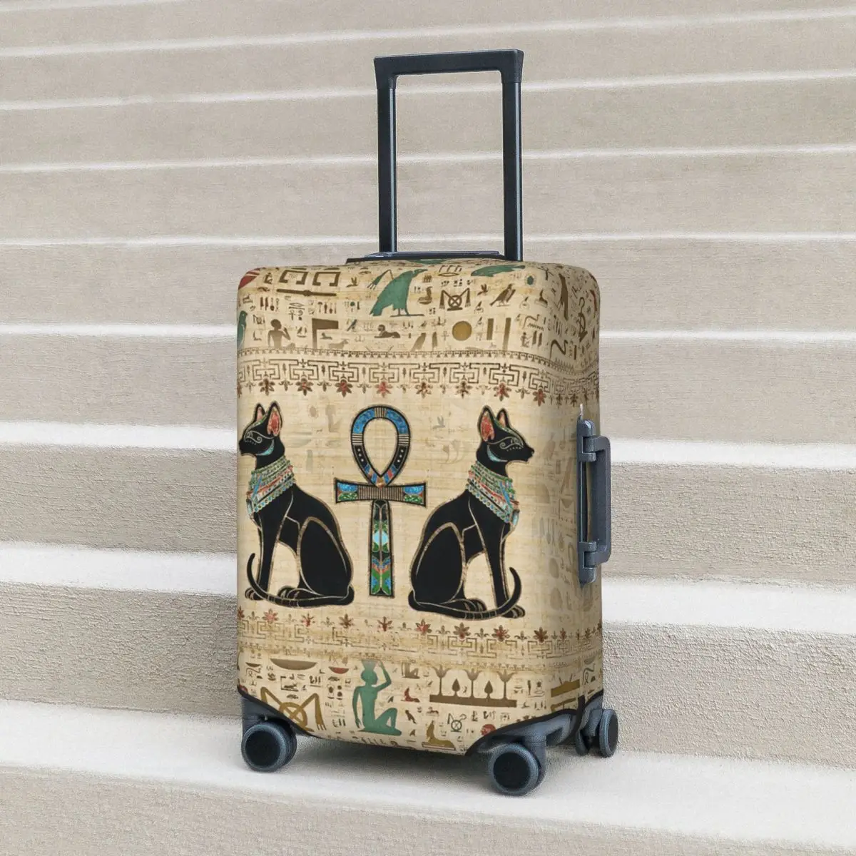 Egyptian Cats And Ankh Cross Suitcase Cover Protection Elastic Trip Luggage Protector Covers for 18-32 Inch
Egyptian Cats And Ankh Cross Suitcase Cover Protection Elastic Trip Luggage Protector Covers for 18-32 Inch