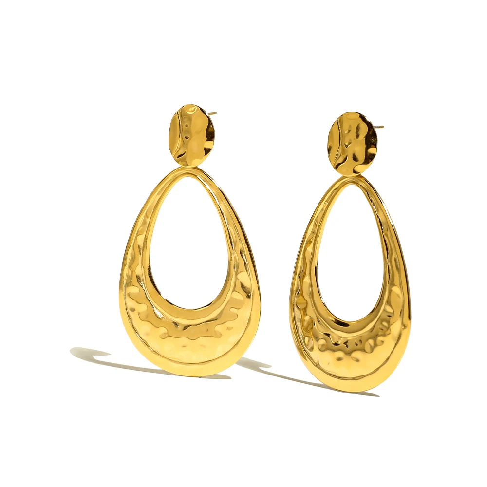 WILD & FREE Irregular Metal Texture Stainless Steel Drop Earrings for Women 18K Gold Plated Trendy Jewelry Waterproof
WILD & FREE Irregular Metal Texture Stainless Steel Drop Earrings for Women 18K Gold Plated Trendy Jewelry Waterproof