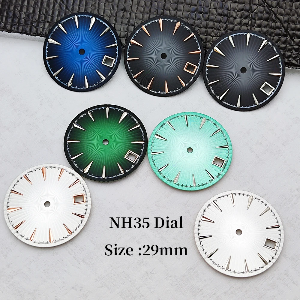 35mm NH35 watch dial cocktail surface custom logo watch dial single date men's watch parts compatible with NH35/NH36 movement
35mm NH35 watch dial cocktail surface custom logo watch dial single date men's watch parts compatible with NH35/NH36 movement