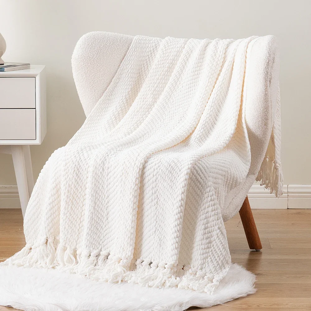 Sofa Blanket White Plaid Thick Knitted Throw Blanket Soft Warm Decorative Bed Throw Bedspread on the Bed Home Room Decor
Sofa Blanket White Plaid Thick Knitted Throw Blanket Soft Warm Decorative Bed Throw Bedspread on the Bed Home Room Decor