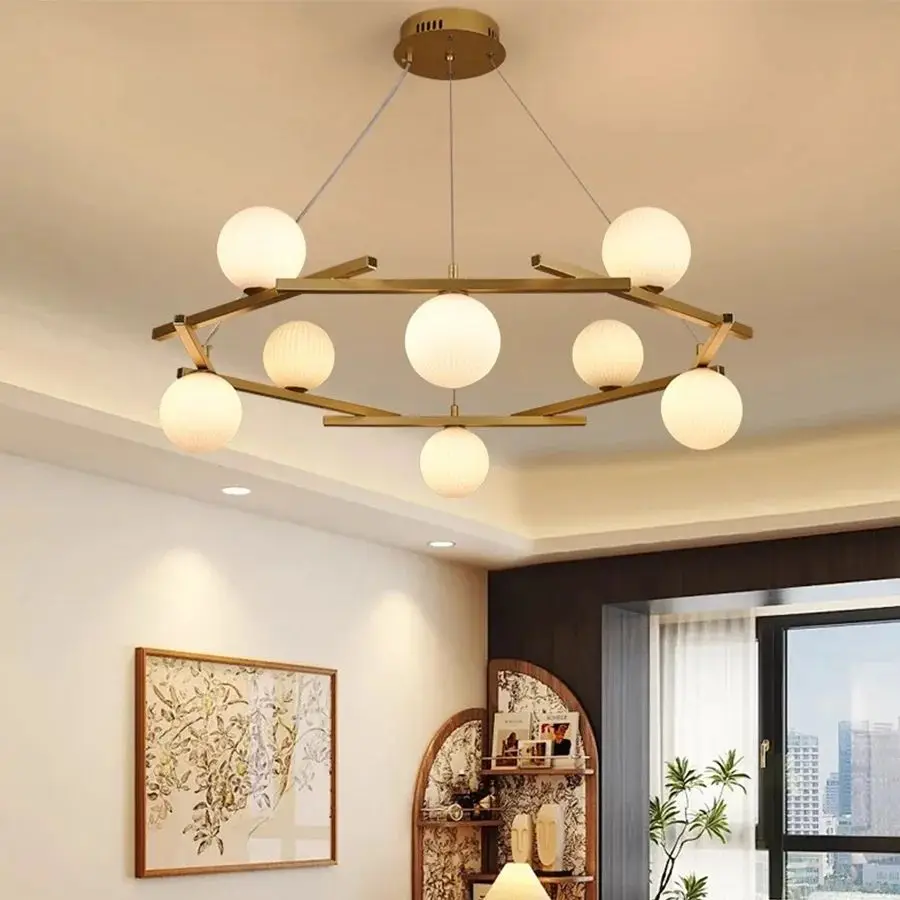 French-style Luxury Villa Glass Ball Living Room Chandelier; Scandinavian Designer Luxury Dining Room and Bedroom Chandeliers
French-style Luxury Villa Glass Ball Living Room Chandelier; Scandinavian Designer Luxury Dining Room and Bedroom Chandeliers
