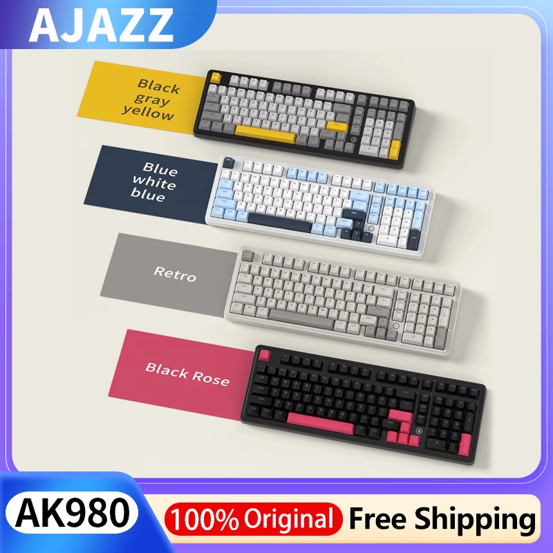 AJAZZ AK980 wired Esports mechanical keyboard hot-swappable 98-key configuration Gasket structure lower light position RGB Gift
AJAZZ AK980 wired Esports mechanical keyboard hot-swappable 98-key configuration Gasket structure lower light position RGB Gift