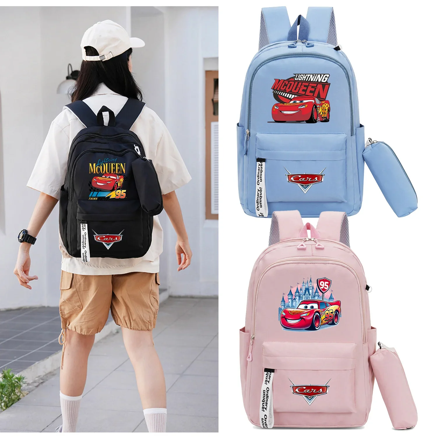 Lightnings Mcqueen Cartoon Cars Backpack Boys Girls Teenager Children Schoolbag with Pencil Bags Student Rucksack Travel Packs
Lightnings Mcqueen Cartoon Cars Backpack Boys Girls Teenager Children Schoolbag with Pencil Bags Student Rucksack Travel Packs