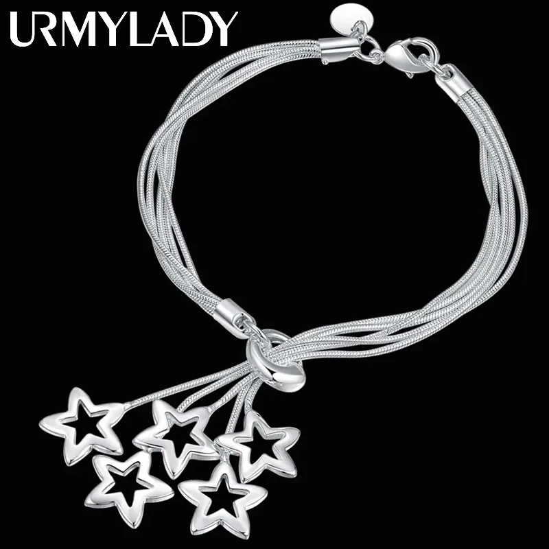 wholesale 925 Sterling Silver star cute chain women lady noble nice bracelet fashion charm jewelry wedding party
wholesale 925 Sterling Silver star cute chain women lady noble nice bracelet fashion charm jewelry wedding party
