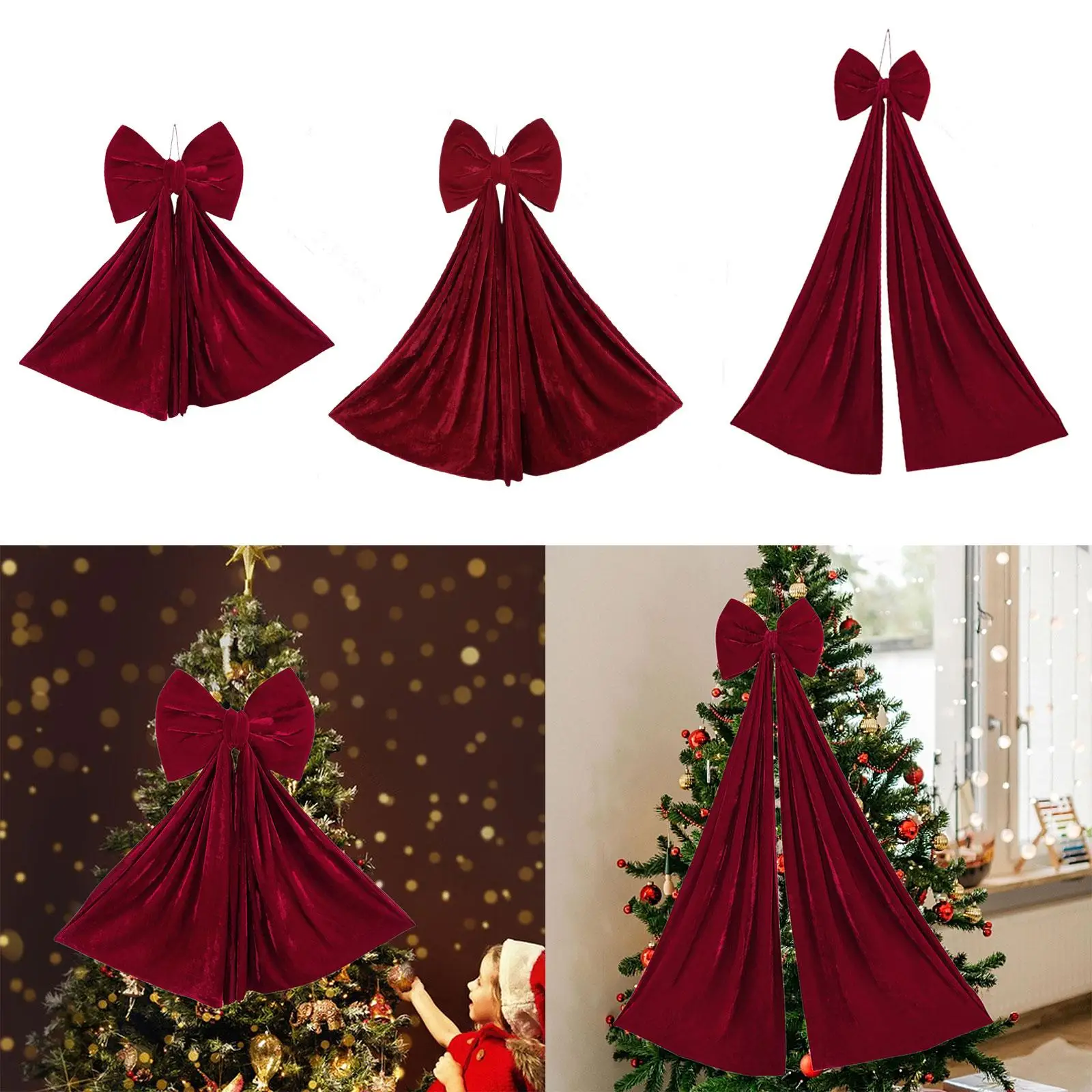 Velvet Bow Red Big Bow Decor Ornament Craft Christmas Christmas Decorations for Indoor Outdoor Holiday Home Porch
Velvet Bow Red Big Bow Decor Ornament Craft Christmas Christmas Decorations for Indoor Outdoor Holiday Home Porch