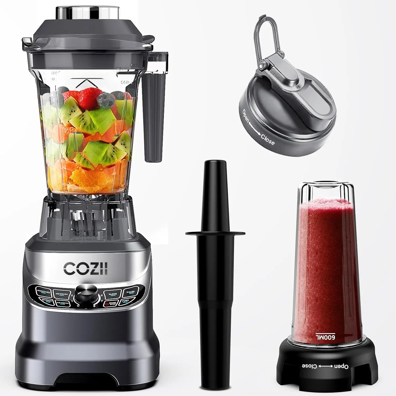Professional Plus Blender,2000W Peak Watts,Countertop Blenders for Kitchen, 64 Oz Pitcher/21-Oz To-go Cup,7 Preset Programs and
Professional Plus Blender,2000W Peak Watts,Countertop Blenders for Kitchen, 64 Oz Pitcher/21-Oz To-go Cup,7 Preset Programs and