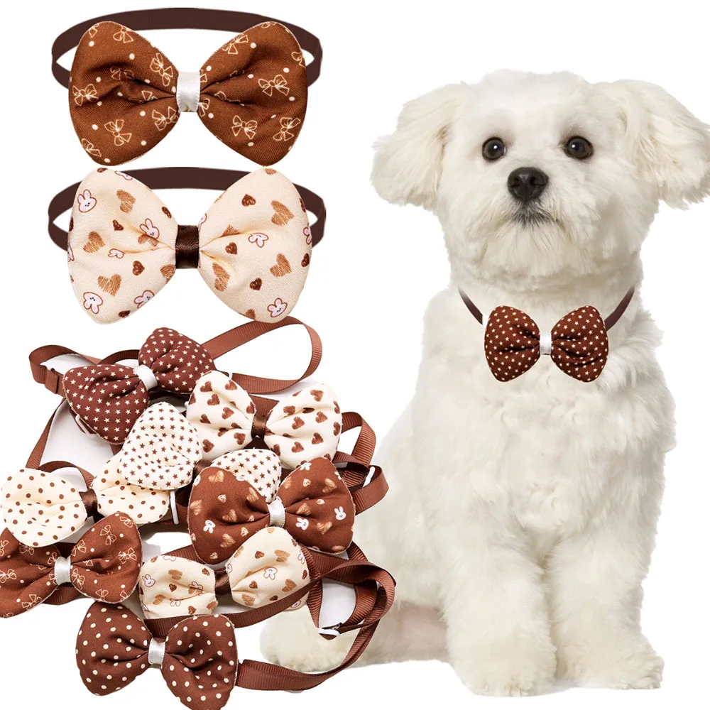 10PCS Cute Puppy Bowties Adjustable Pet Dog Bow Ties Collars Brown Style Small Dog Bowties Fashion Pet Accessories For Dogs
10PCS Cute Puppy Bowties Adjustable Pet Dog Bow Ties Collars Brown Style Small Dog Bowties Fashion Pet Accessories For Dogs