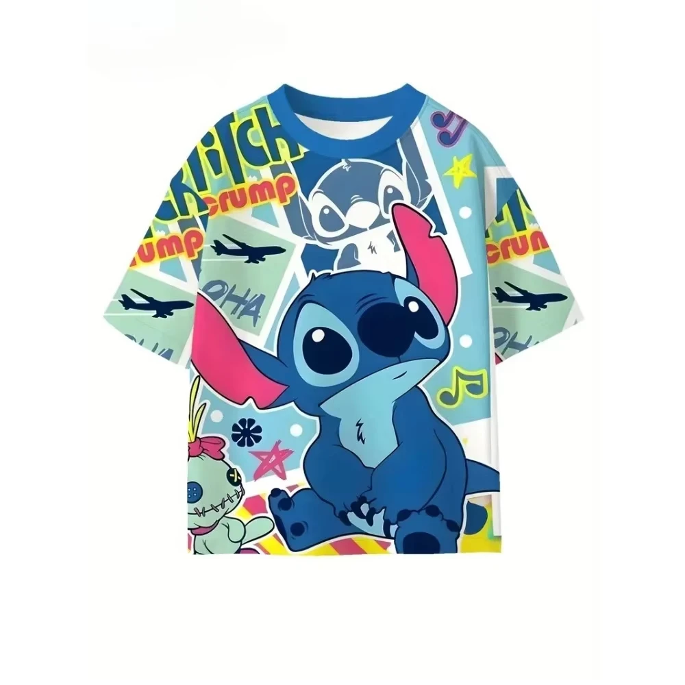 Kid's Daily Comfort Short-sleeved Tops Summer Disney 3D Print Cartoon Stitch Children's Tees Men's Women's Quick-drying T-shirts 
Kid's Daily Comfort Short-sleeved Tops Summer Disney 3D Print Cartoon Stitch Children's Tees Men's Women's Quick-drying T-shirts