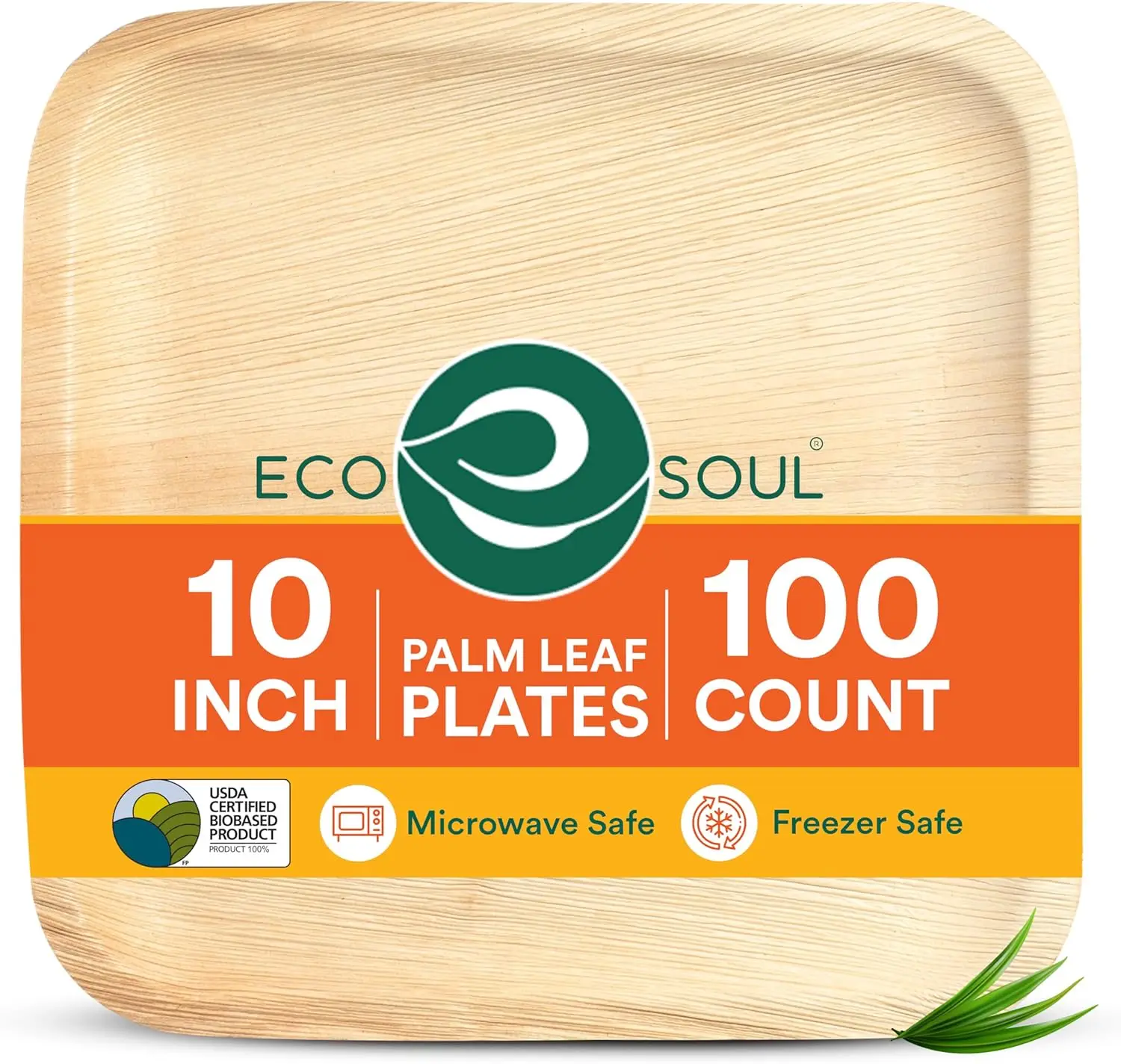 Square Palm Leaf Plates 10 Inch, 100 Pack Disposable Dinnerware for Parties Weddings
Square Palm Leaf Plates 10 Inch, 100 Pack Disposable Dinnerware for Parties Weddings