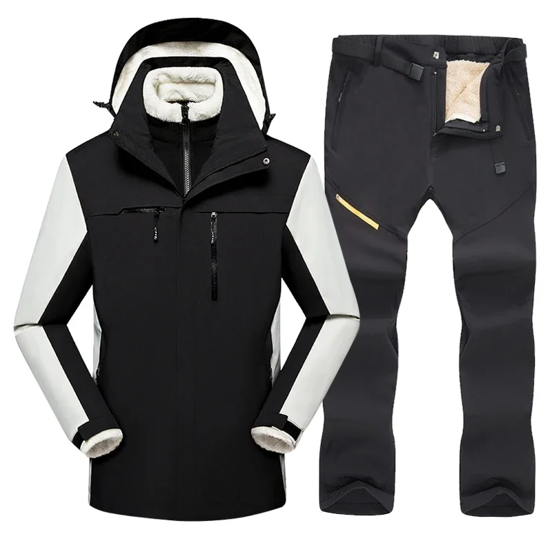 Warm Ski Suit Men Windproof Waterproof Snowboarding Winter Fleece Jackets and Snow Pants Male Skiing Costumes Overalls
Warm Ski Suit Men Windproof Waterproof Snowboarding Winter Fleece Jackets and Snow Pants Male Skiing Costumes Overalls