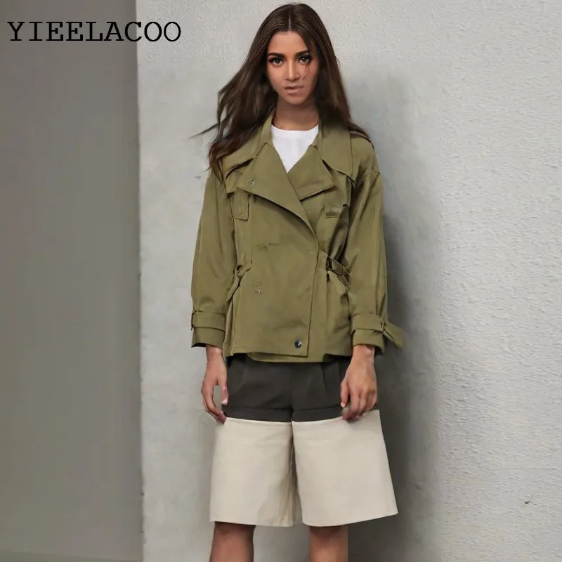 Women's Jacket Navy lead workwear military green Fashionable casual one-piece spring / autumn coat classics versatile jacket
Women's Jacket Navy lead workwear military green Fashionable casual one-piece spring / autumn coat classics versatile jacket