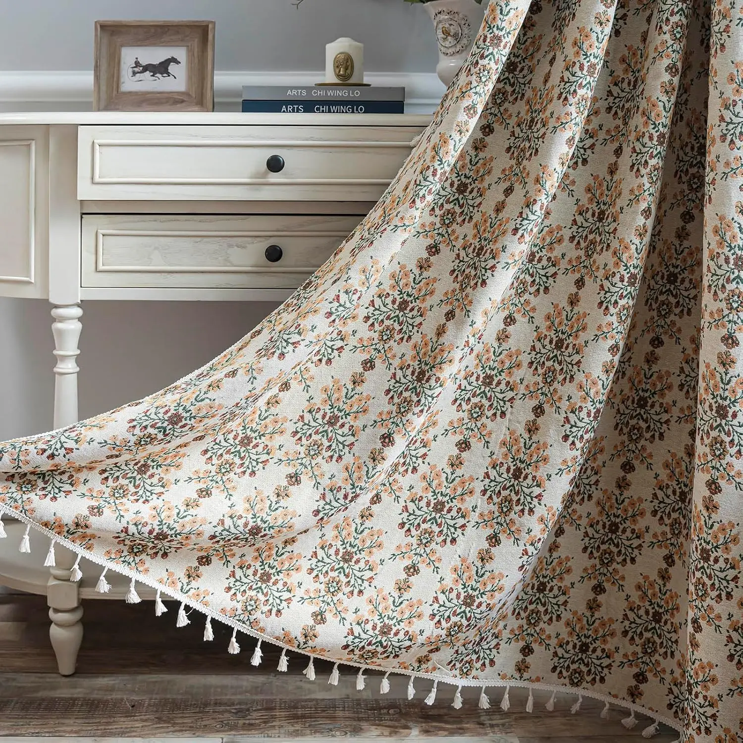 Floral Curtains 96 Inch Length 2 Panels Vintage Flower Patterned Drapes Boho Semi Sheer Tassel Rustic Country Rod Pocket
Floral Curtains 96 Inch Length 2 Panels Vintage Flower Patterned Drapes Boho Semi Sheer Tassel Rustic Country Rod Pocket