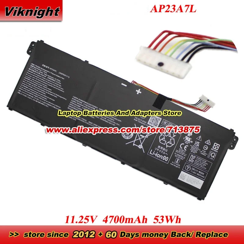 AP23A7L 11.25V 4700mAh 53Wh battery for ASPIRE 15 A15-41M A15-41M-R44Z A15-41M-R5ZH A15-41M-R2RH A15-41M-R9JG
