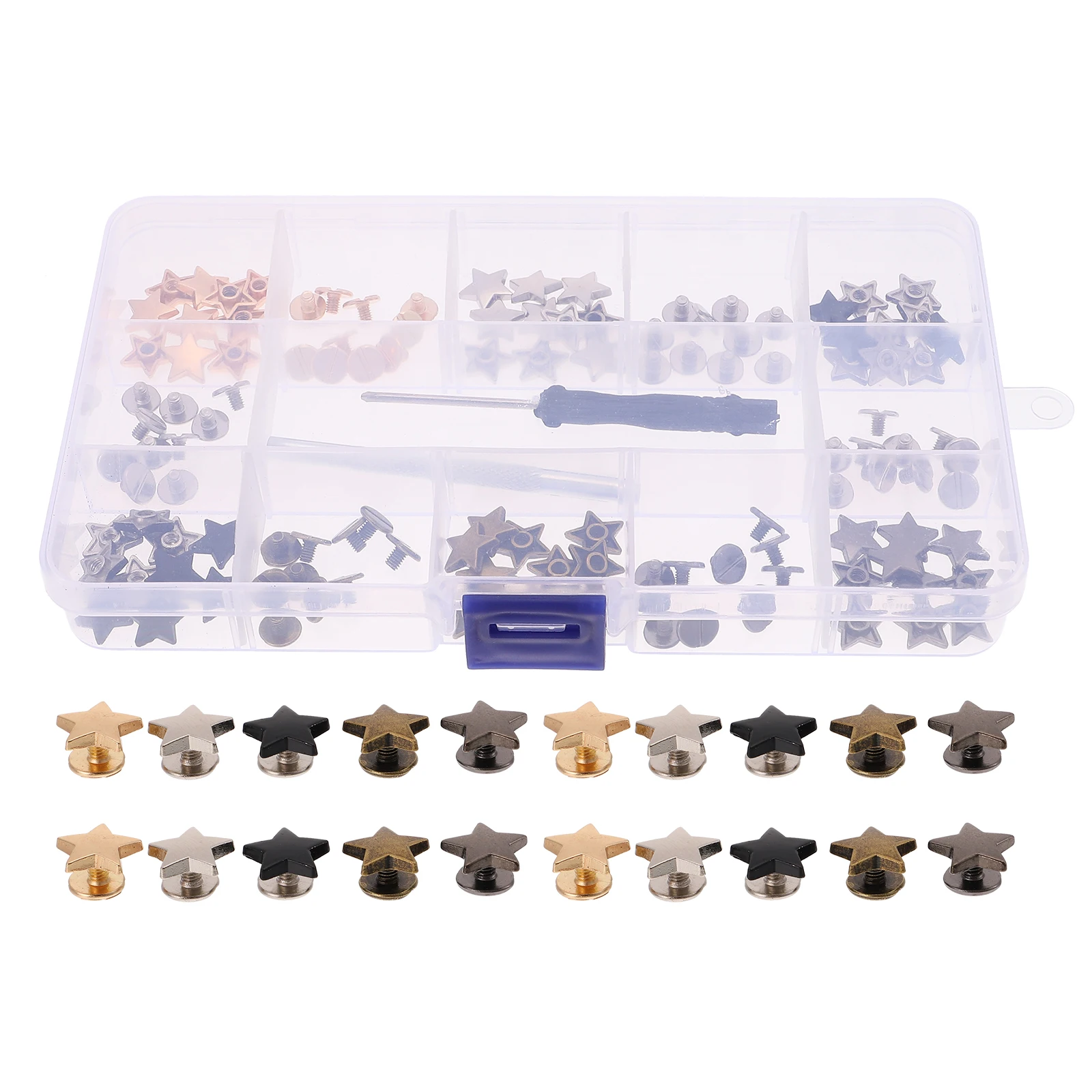 Five Pointed Star Rivets Metal Decorative Repair DIY Studs For Belts Shoes Bags Clothing Premium Material Anti Rust
Five Pointed Star Rivets Metal Decorative Repair DIY Studs For Belts Shoes Bags Clothing Premium Material Anti Rust