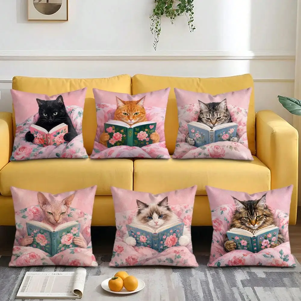 Funny Tabby Cat Reading Books Cushion Cover Short Plush Soft Double-Sided Printing Pillow Case Cozy Sofa Bedroom Home Decor
Funny Tabby Cat Reading Books Cushion Cover Short Plush Soft Double-Sided Printing Pillow Case Cozy Sofa Bedroom Home Decor