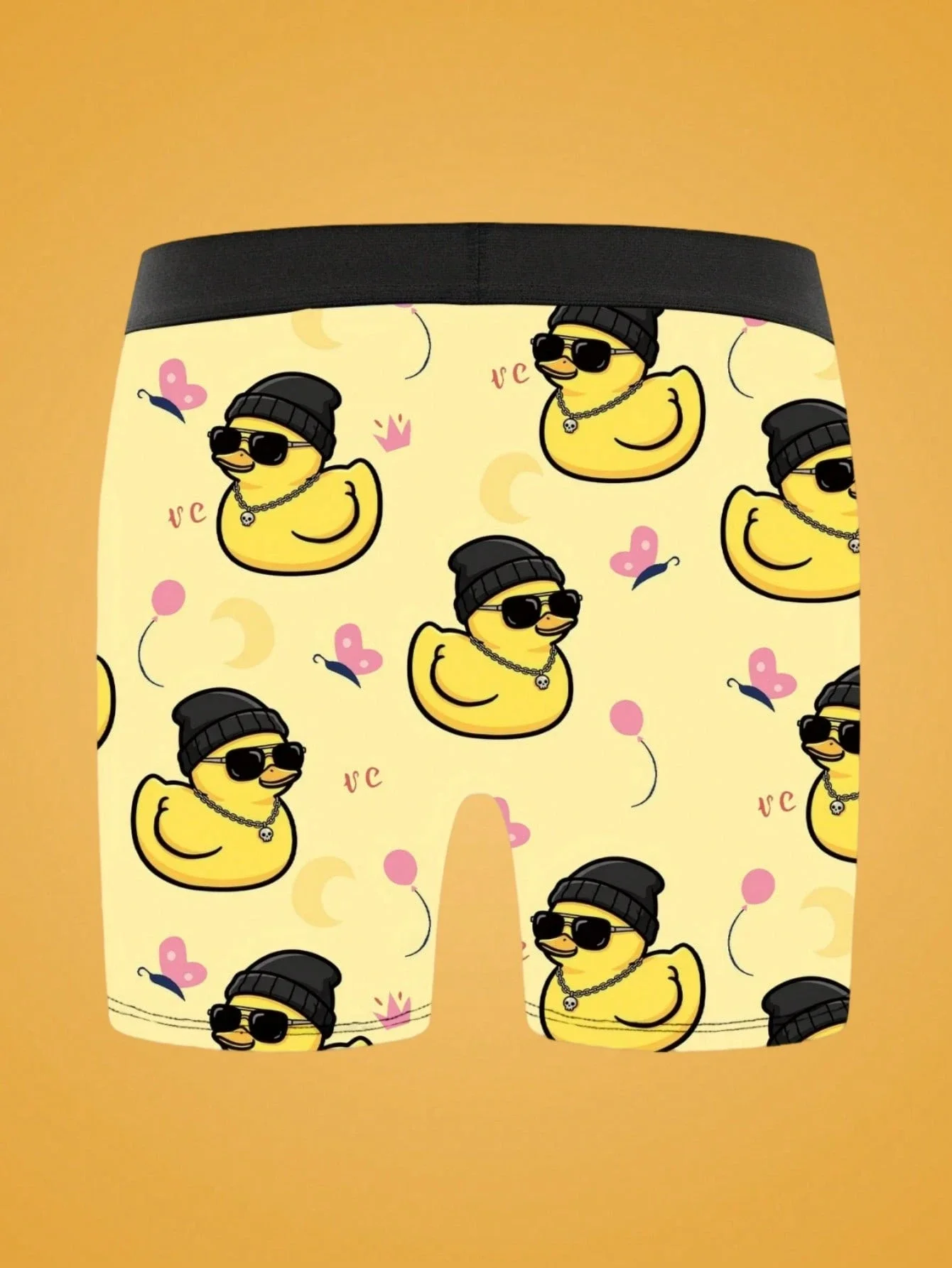 Мужские боксеры с принтом в виде мультяшного утенка
Мужские боксеры с принтом в виде мультяшного утенка