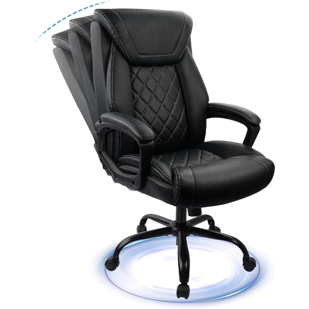 Executive Office Chair, Big and Tall Leather Ergonomic Desk Chair with Lumbar Support and Padded Armrestes, Adjustable Heigh Sw
Executive Office Chair, Big and Tall Leather Ergonomic Desk Chair with Lumbar Support and Padded Armrestes, Adjustable Heigh Sw