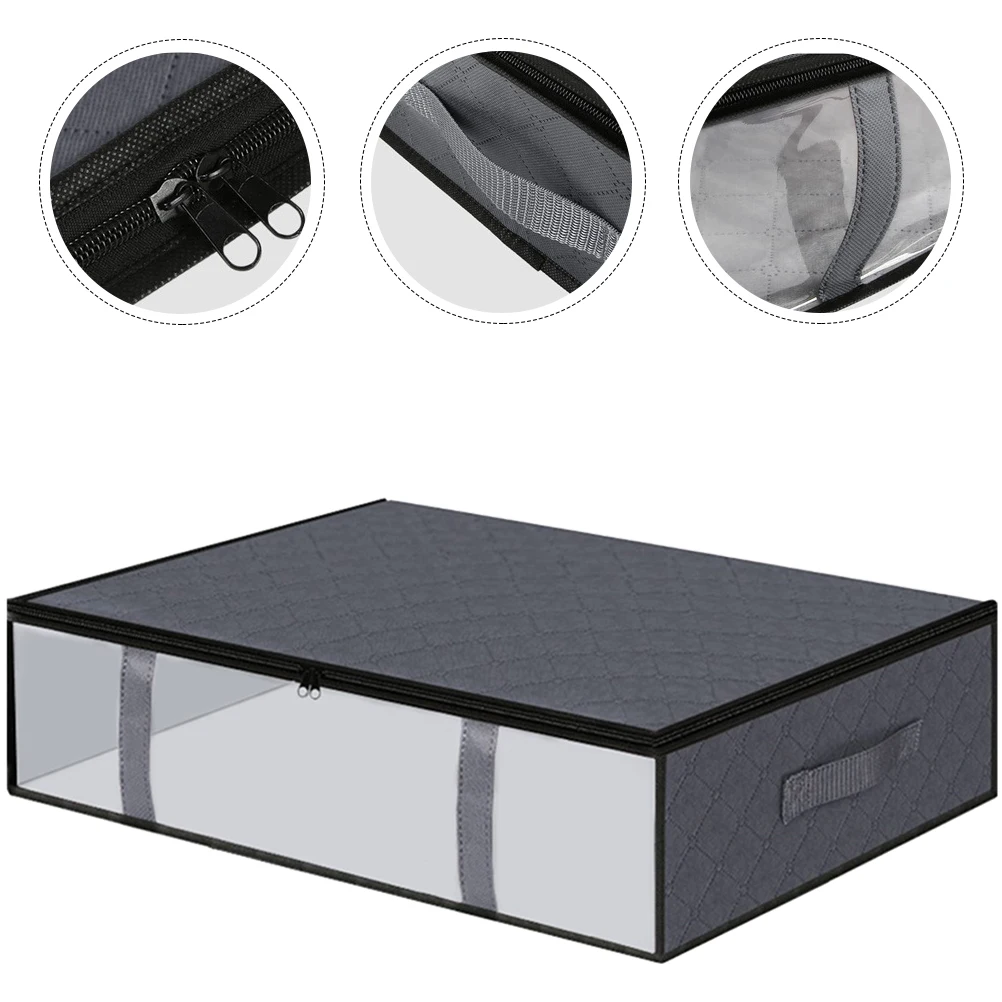 Large Capacity Clothes Storage Bag Transparent Lid Foldable Dust-Proof Container For Bedding Under Bed Organizer Heavy Duty
Large Capacity Clothes Storage Bag Transparent Lid Foldable Dust-Proof Container For Bedding Under Bed Organizer Heavy Duty