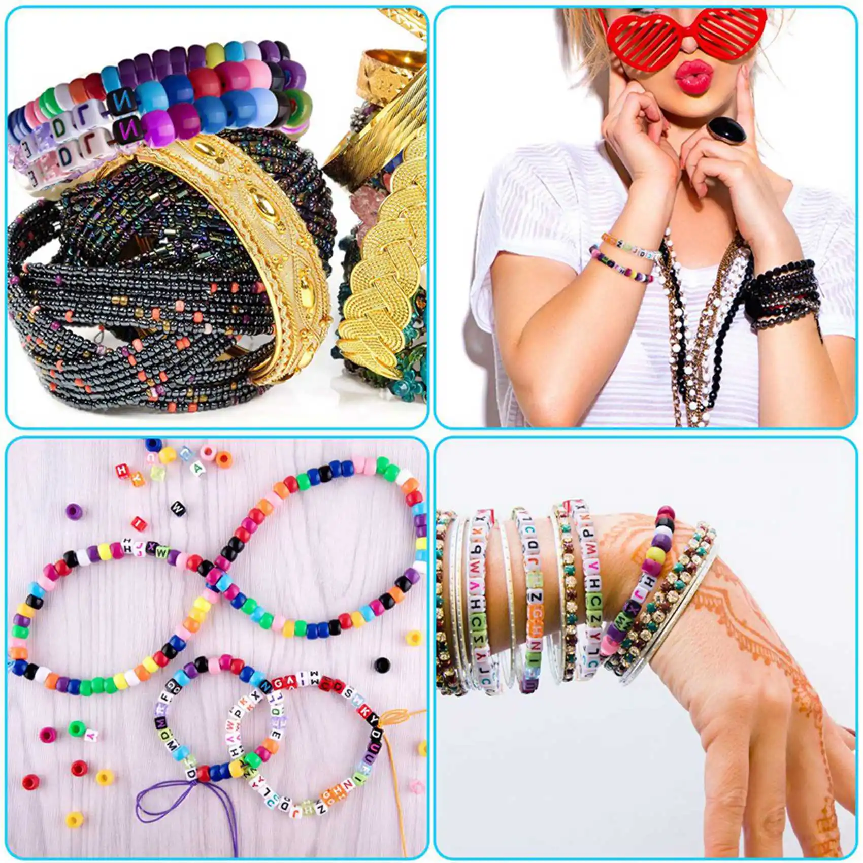 CYL-2000X Bracelet Making Beads ABC Beads Pony Beads Letter Alphabet Beads With 16 Rolls Colorful Elastic Bracelet String
CYL-2000X Bracelet Making Beads ABC Beads Pony Beads Letter Alphabet Beads With 16 Rolls Colorful Elastic Bracelet String