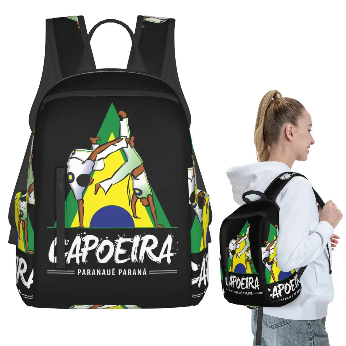 Capoeira Paranaue Backpack Student BookBag Children School Bag Laptop Shoulder Bags Boys Girls
Capoeira Paranaue Backpack Student BookBag Children School Bag Laptop Shoulder Bags Boys Girls