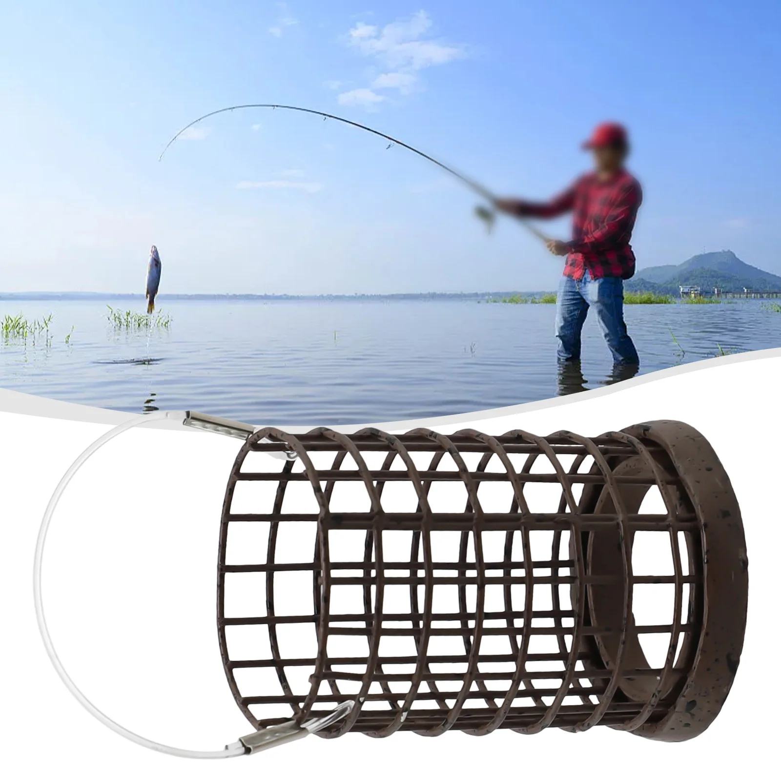 55x35cm Fishing Outdoor Rotary Feeders 20g/30g/40g/50g/60g Full-Range Metal Cage Feeders Fishing Tools Fishing Cage Accessories
55x35cm Fishing Outdoor Rotary Feeders 20g/30g/40g/50g/60g Full-Range Metal Cage Feeders Fishing Tools Fishing Cage Accessories