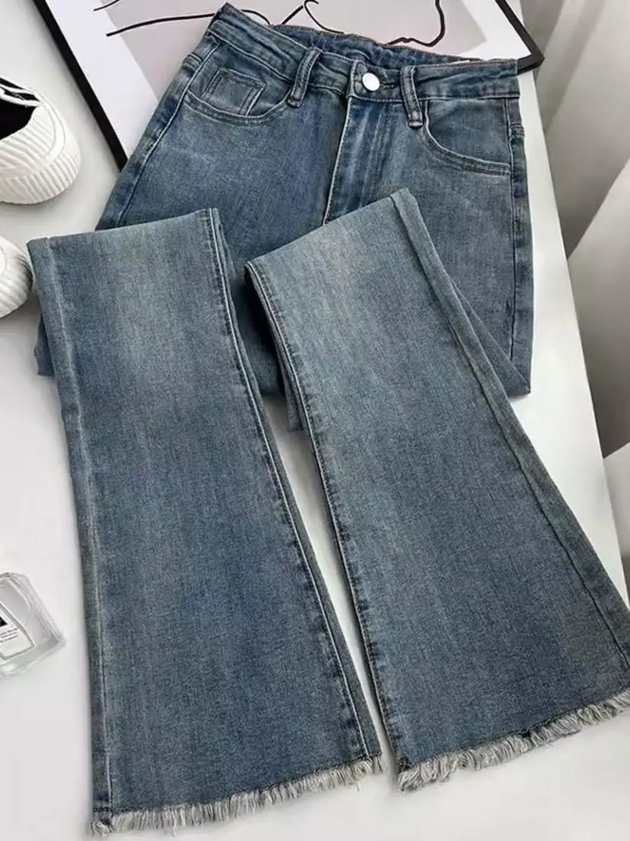 Эластичные женские джинсы с высокой талией в стиле ретро, длинные брюки-клеш длиной до пола, прямые брюки, брюки Bootcut для женщин
Эластичные женские джинсы с высокой талией в стиле ретро, длинные брюки-клеш длиной до пола, прямые брюки, брюки Bootcut для женщин