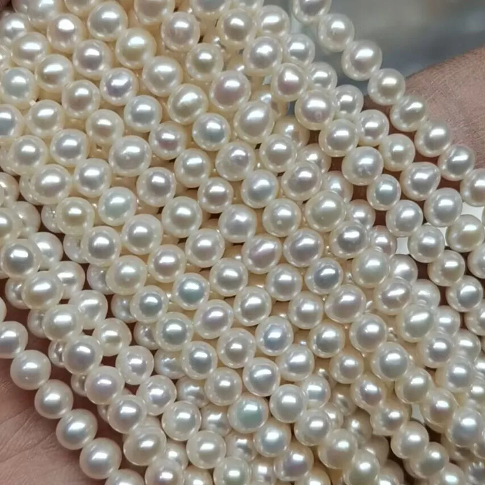 3/4/5/6/7/8/9mmNatural Freshwater Pearl High Quality Near Round Bead for Jewelry Making DIY Semi-finished Necklace Sweater Chain
3/4/5/6/7/8/9mmNatural Freshwater Pearl High Quality Near Round Bead for Jewelry Making DIY Semi-finished Necklace Sweater Chain