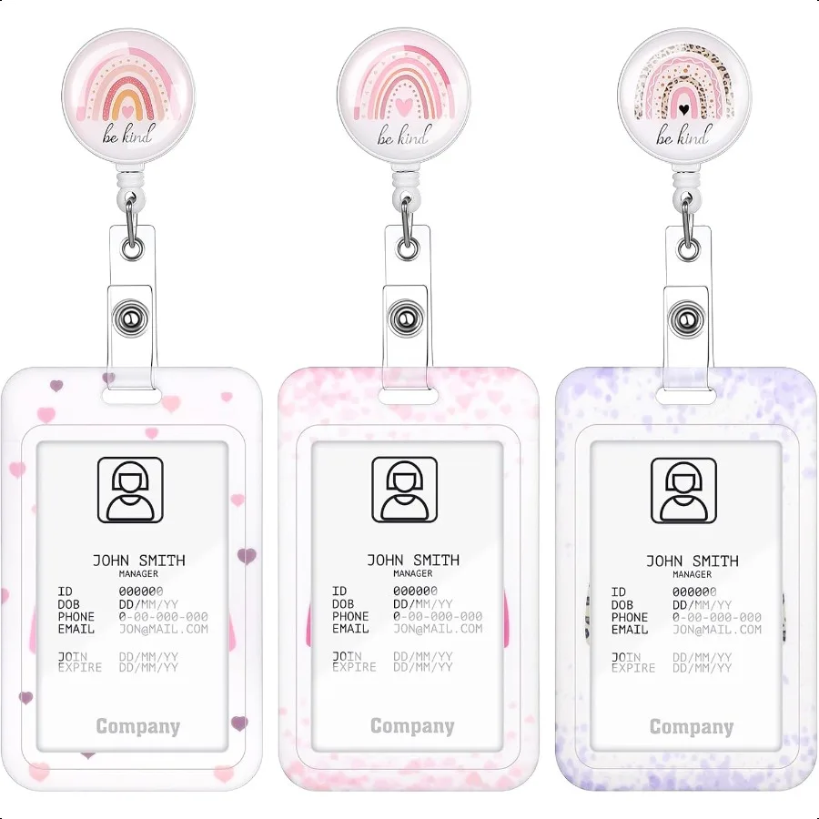 3 Set Rainbow Badge Holder with Retractable Reel Retractable ID Badge Holders with Clip Name Key Card Holder Case for Nurse Doc
3 Set Rainbow Badge Holder with Retractable Reel Retractable ID Badge Holders with Clip Name Key Card Holder Case for Nurse Doc