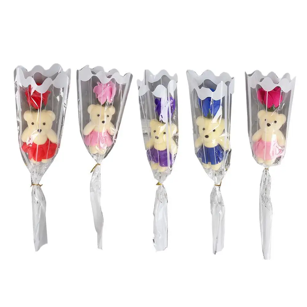 Single Bear Rose Cute Teddy Bear Beautiful Flower Valentine's Day Teacher Mother's Day Gift Bouquets Artificial Flower set
Single Bear Rose Cute Teddy Bear Beautiful Flower Valentine's Day Teacher Mother's Day Gift Bouquets Artificial Flower set