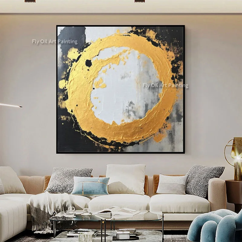 Большая картина в стиле минимализм: черно-белое настенное искусство, ручная работа, золотисто-желто-бежевые круги, абстрактная живопись на холсте
Большая картина в стиле минимализм: черно-белое настенное искусство, ручная работа, золотисто-желто-бежевые круги, абстрактная живопись на холсте