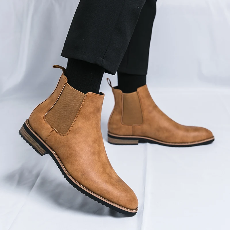 Brown high top men's shoes Fashionable minimalist style Daily Outdoor Trendy Party Office adult casual leather shoes 38-46 New
Brown high top men's shoes Fashionable minimalist style Daily Outdoor Trendy Party Office adult casual leather shoes 38-46 New