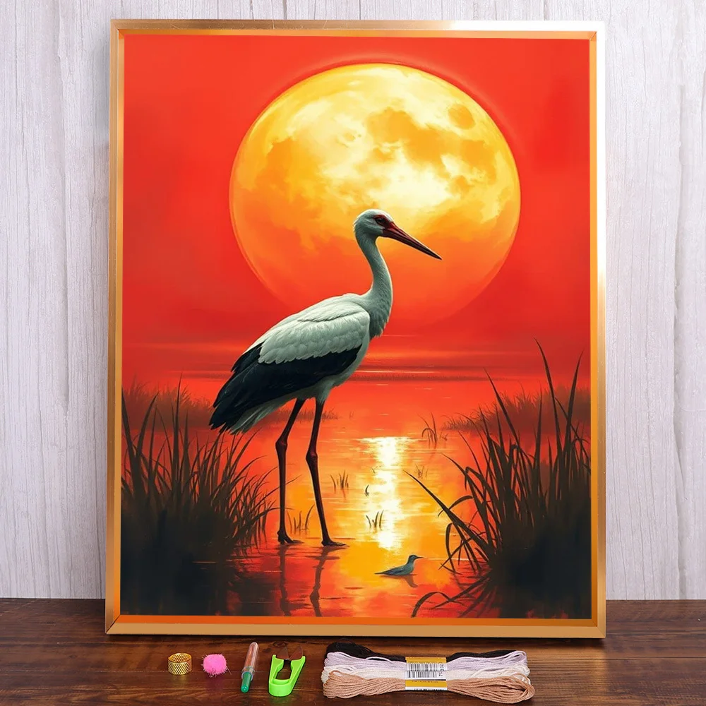 Crane Sunset Printed 11CT Cross-Stitch Embroidery Patterns DMC Threads Hobby Handmade Painting Sewing Jewelry Counted Home Decor
Crane Sunset Printed 11CT Cross-Stitch Embroidery Patterns DMC Threads Hobby Handmade Painting Sewing Jewelry Counted Home Decor
