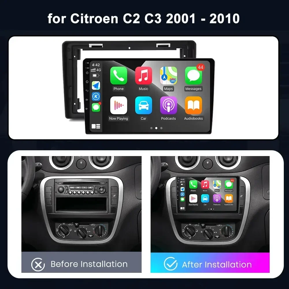 Android 13 radio navigation For Citroen C2 C3 2001 2002 2003 - 2010 Car stereo Multimedia Video Player carplay Auto GPS Navi
Android 13 radio navigation For Citroen C2 C3 2001 2002 2003 - 2010 Car stereo Multimedia Video Player carplay Auto GPS Navi