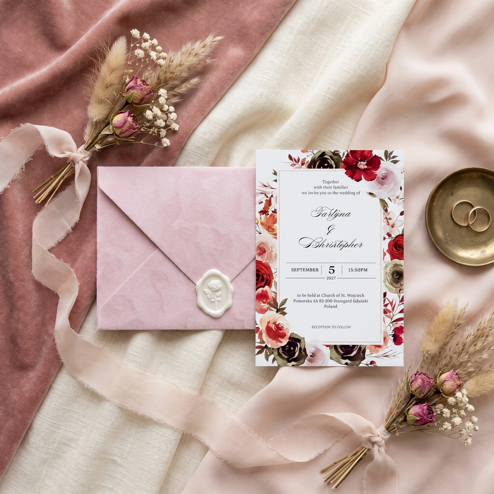 Luxury Personalized Wedding Invitation Set with Velvet Envelope and Wax Seal Custom Name & Date Save The Date for Wedding
Luxury Personalized Wedding Invitation Set with Velvet Envelope and Wax Seal Custom Name & Date Save The Date for Wedding