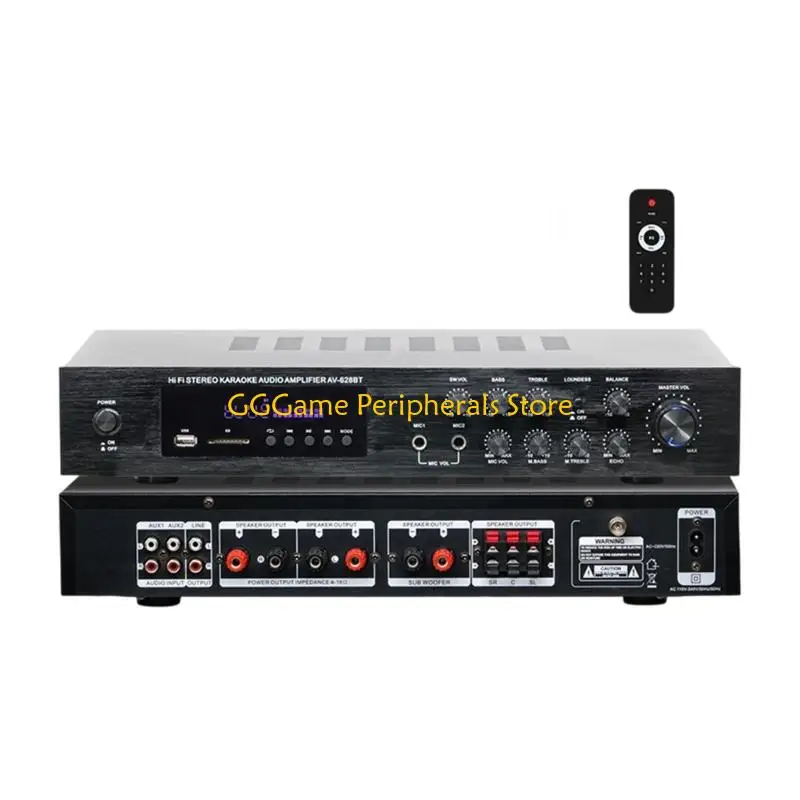 U55B MultiFunctional Stereo Amplifier With Bluetooth-compatible 5.1 USB Card Slot And KTV Microphones Port Input 20Hz-20KHz
U55B MultiFunctional Stereo Amplifier With Bluetooth-compatible 5.1 USB Card Slot And KTV Microphones Port Input 20Hz-20KHz