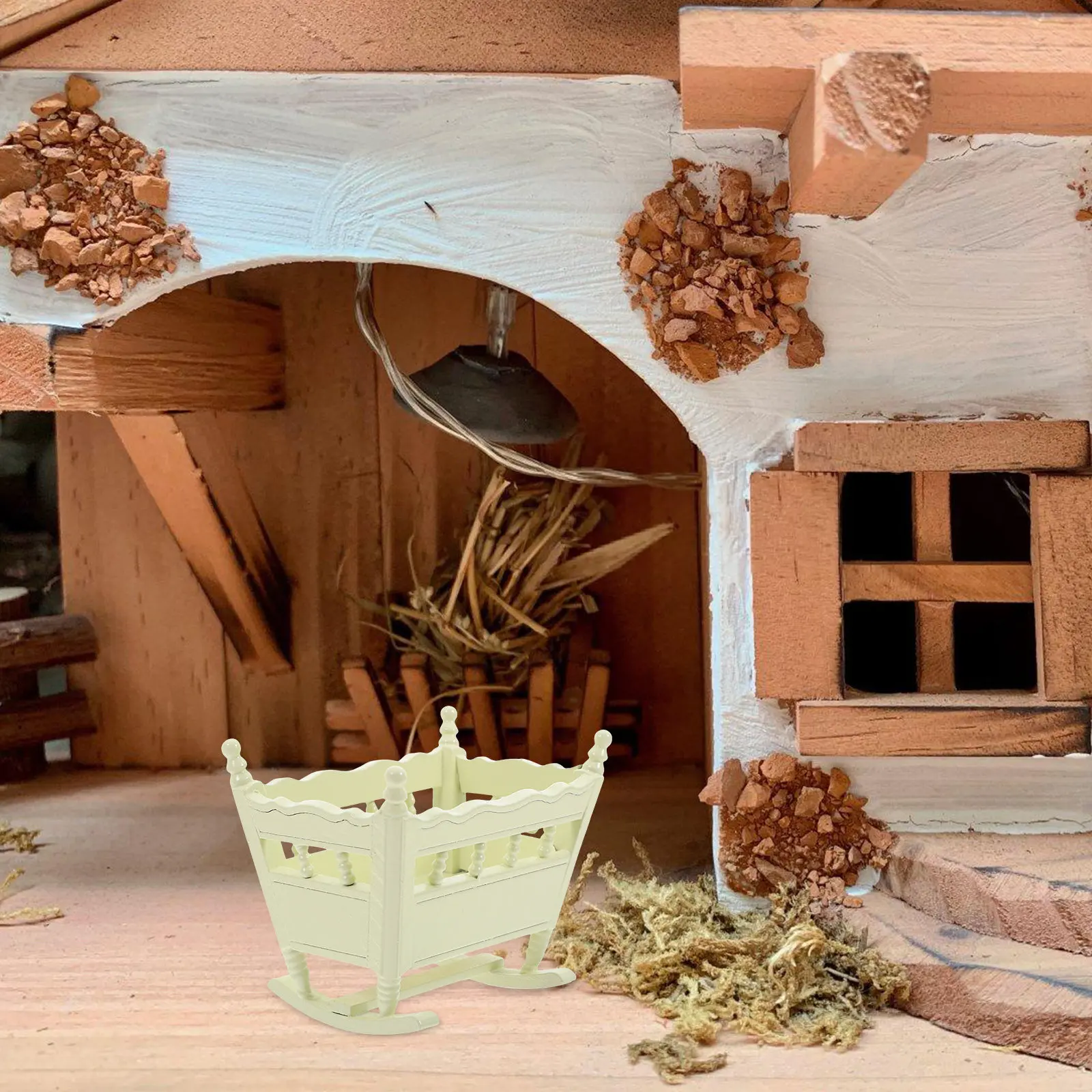 Miniature Wooden Cradle Bed 1 12 Scale Mini House Furniture Mini Bed for Micro Landscape Decoration and Room Ornament
Miniature Wooden Cradle Bed 1 12 Scale Mini House Furniture Mini Bed for Micro Landscape Decoration and Room Ornament