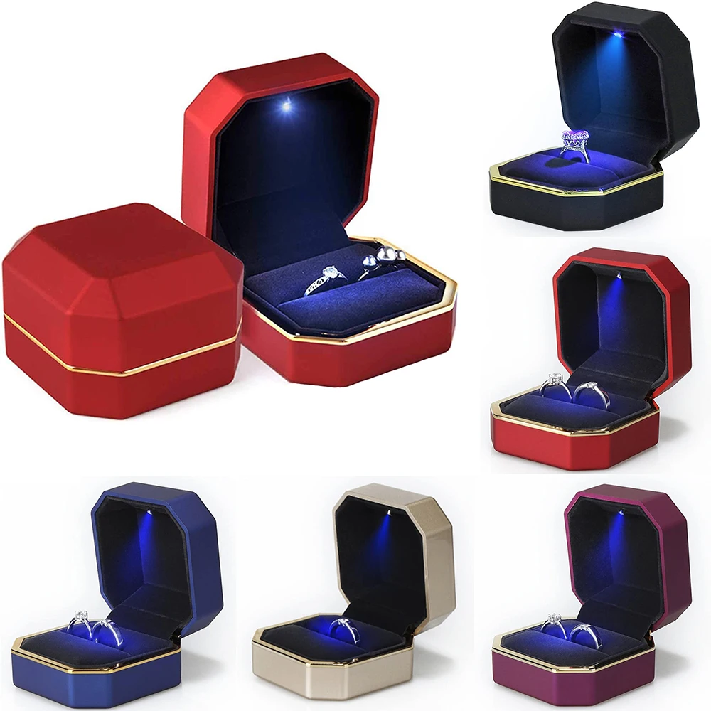 LED Light Jewelry Box Luxury Ring Box for Proposal Engagement Wedding Rubber Paint Square Jewelry Gift Organizer Wholesalers
LED Light Jewelry Box Luxury Ring Box for Proposal Engagement Wedding Rubber Paint Square Jewelry Gift Organizer Wholesalers