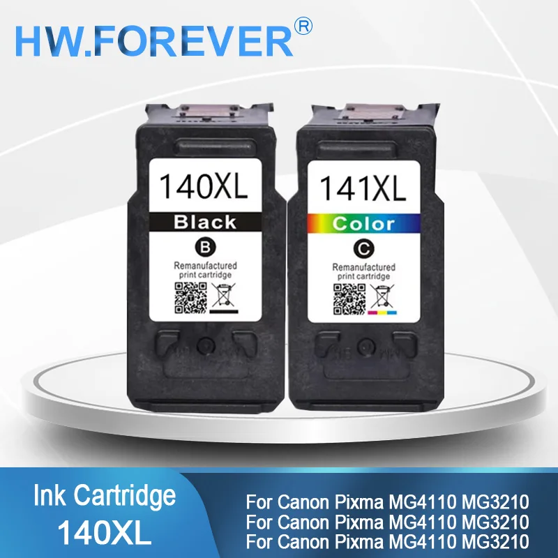 140XL 141XL PG140 CL141 Remanufactured Compatible Ink Cartridge for Canon Pixma MG4110 MG3210 MG3510 MG474 Printer Ink Cartridge
140XL 141XL PG140 CL141 Remanufactured Compatible Ink Cartridge for Canon Pixma MG4110 MG3210 MG3510 MG474 Printer Ink Cartridge